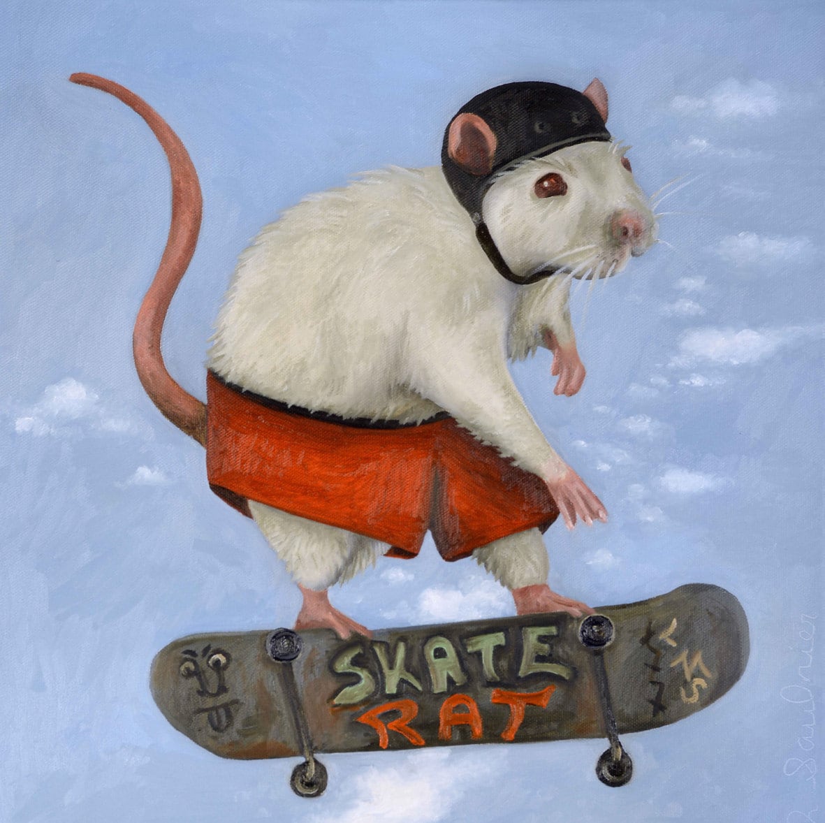 Крыса на скейтборде